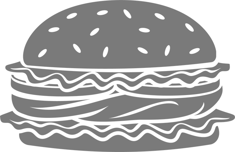 Cheeseburger fastfood snack isolate hamburger icon